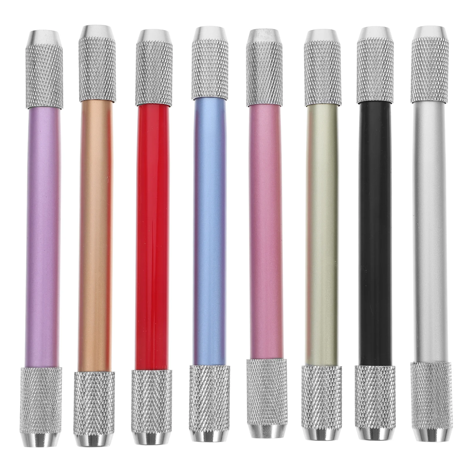 

8Pcs Dual Head Pencil Lengthener Adjustable Metal Holder for Colored Pencils Sketching Drawing Writing Easy Operation