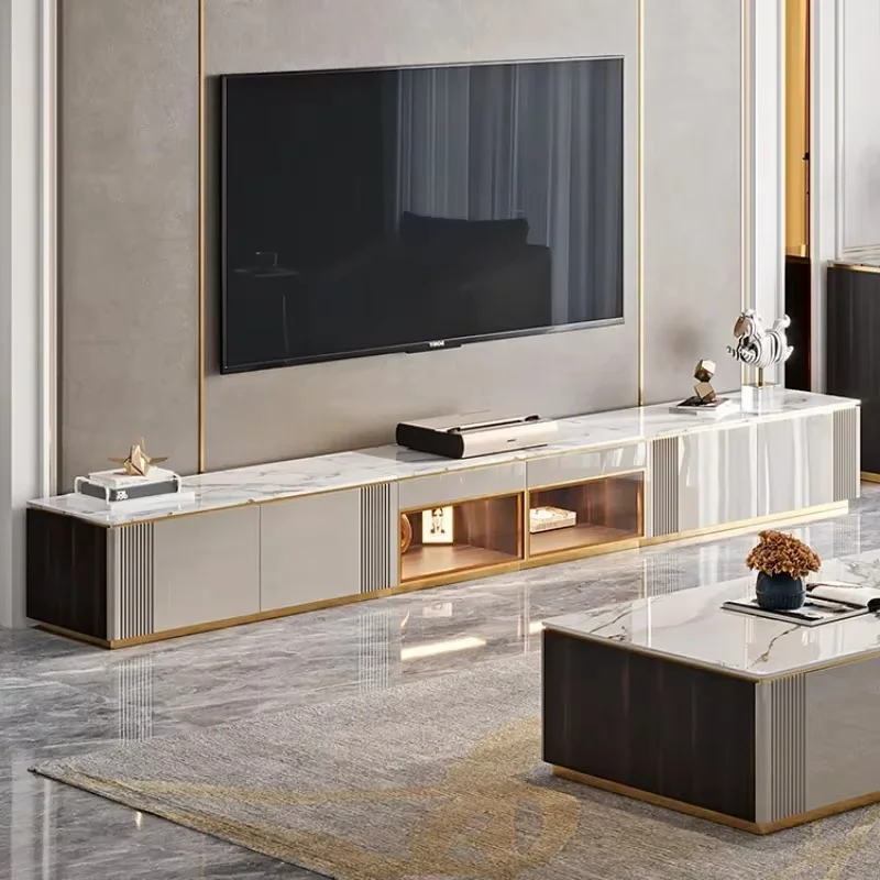 Simple Modern Storage Tv Cabinet Light Luxury Floor Universal Home Cabinet Monitor Stand Meuble Tv Living Room Furniture