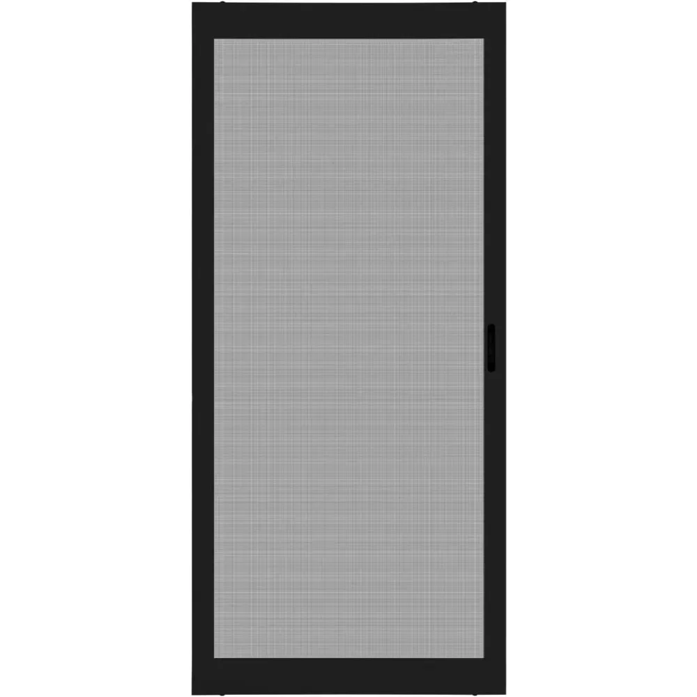 

к.д. Набор для установки раздвижной алюминиевой двери-сетки для террасы повышенной прочности - рама 2,5 дюйма, защита от насекомых, для террасы, двора, кухни и спальни (черный)