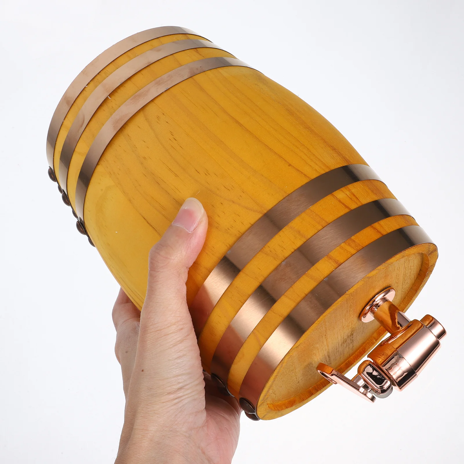 

1 set Wooden Wine 5L Mini Red Wine Storage Barrel For Home Bar Decor, Beer Fermentation Container, Vintage Empty Barrel For