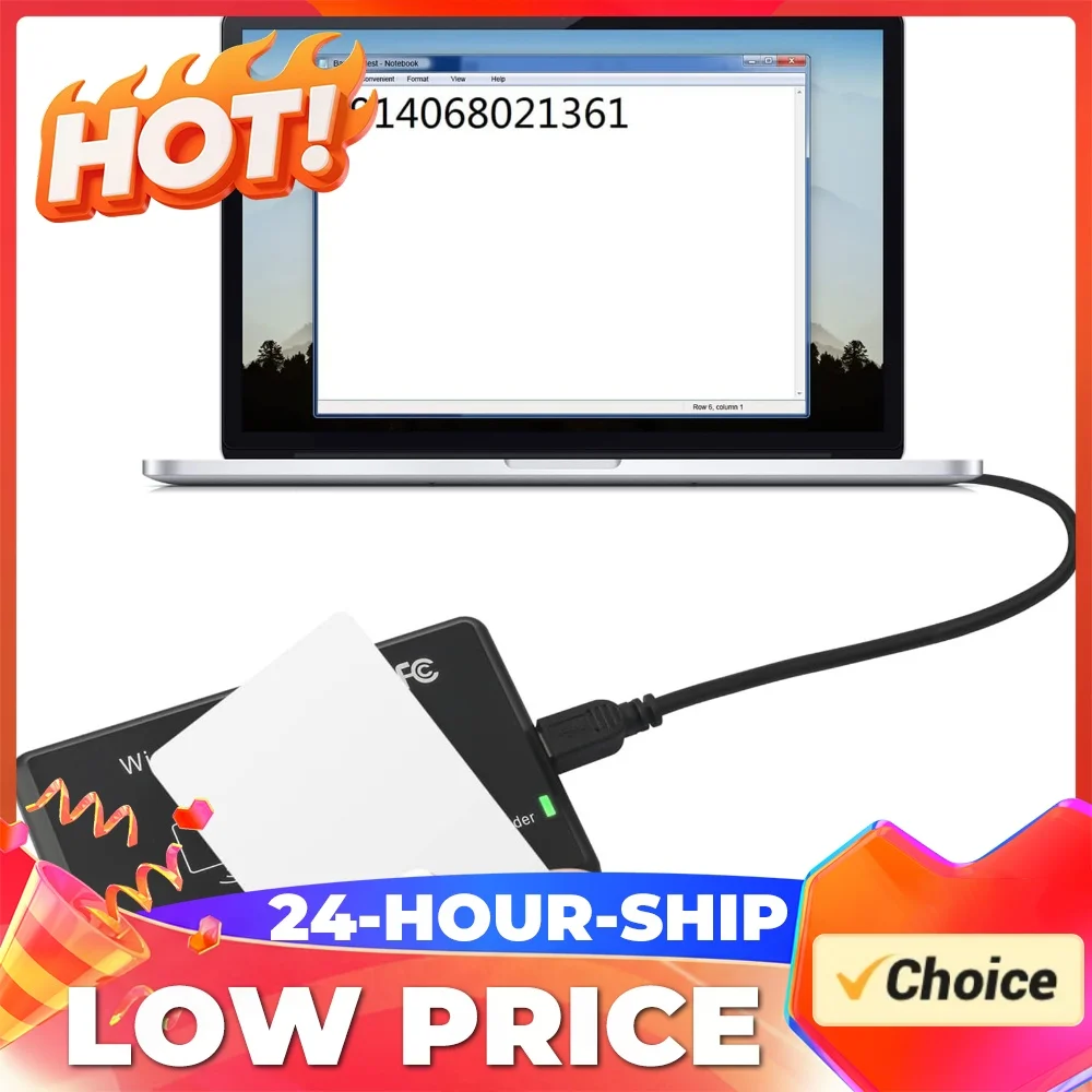 RFID IC Card Reader 13.56MHz Access Control Encrypted Programmer with LED Indicator/Buzzer Compatible for Windows Linux MacOS