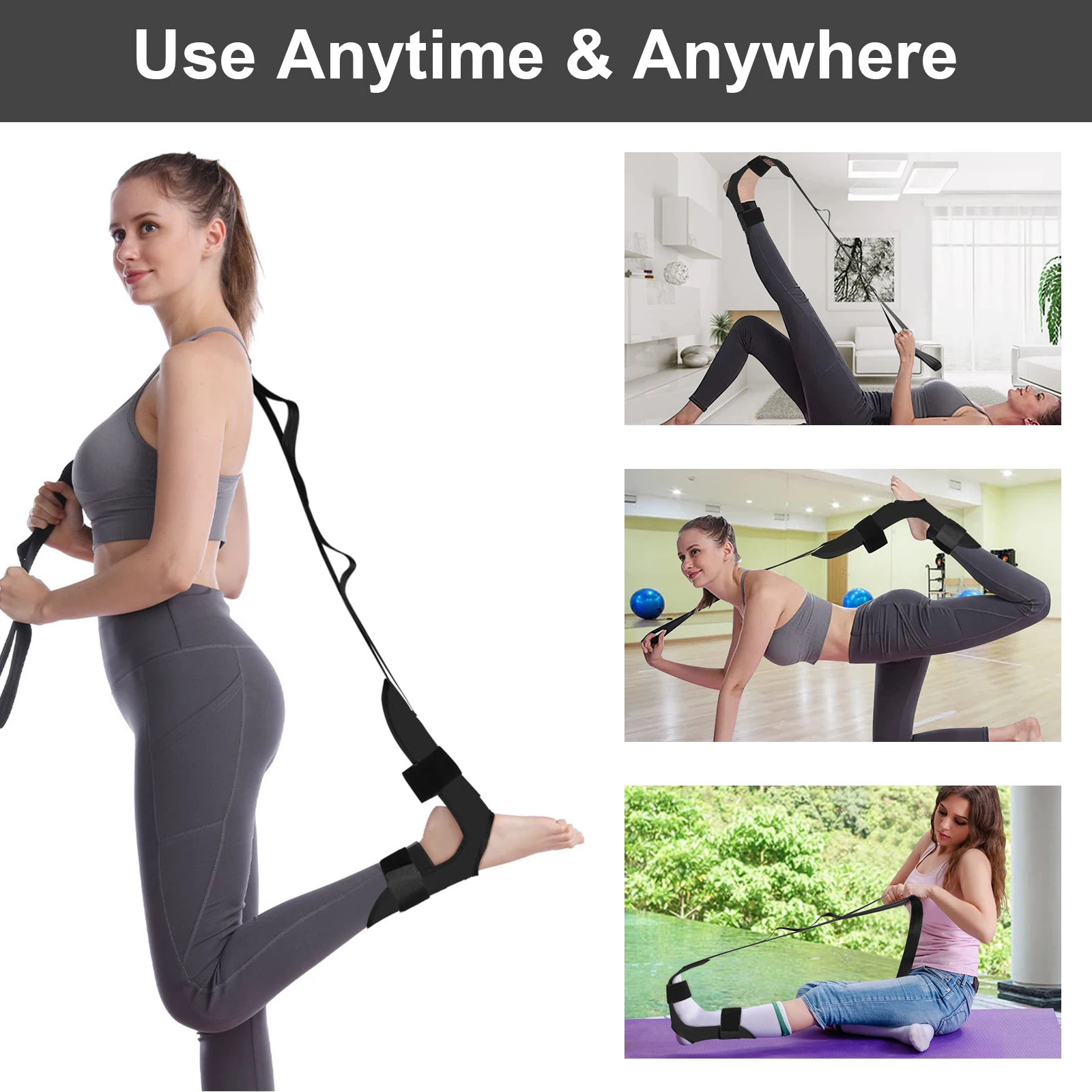 Fascia Stretcher Finally Flexible Again Yoga Strap Fasciitis Leg Training And Exercises Dance Gymnastics Ballet Stretching