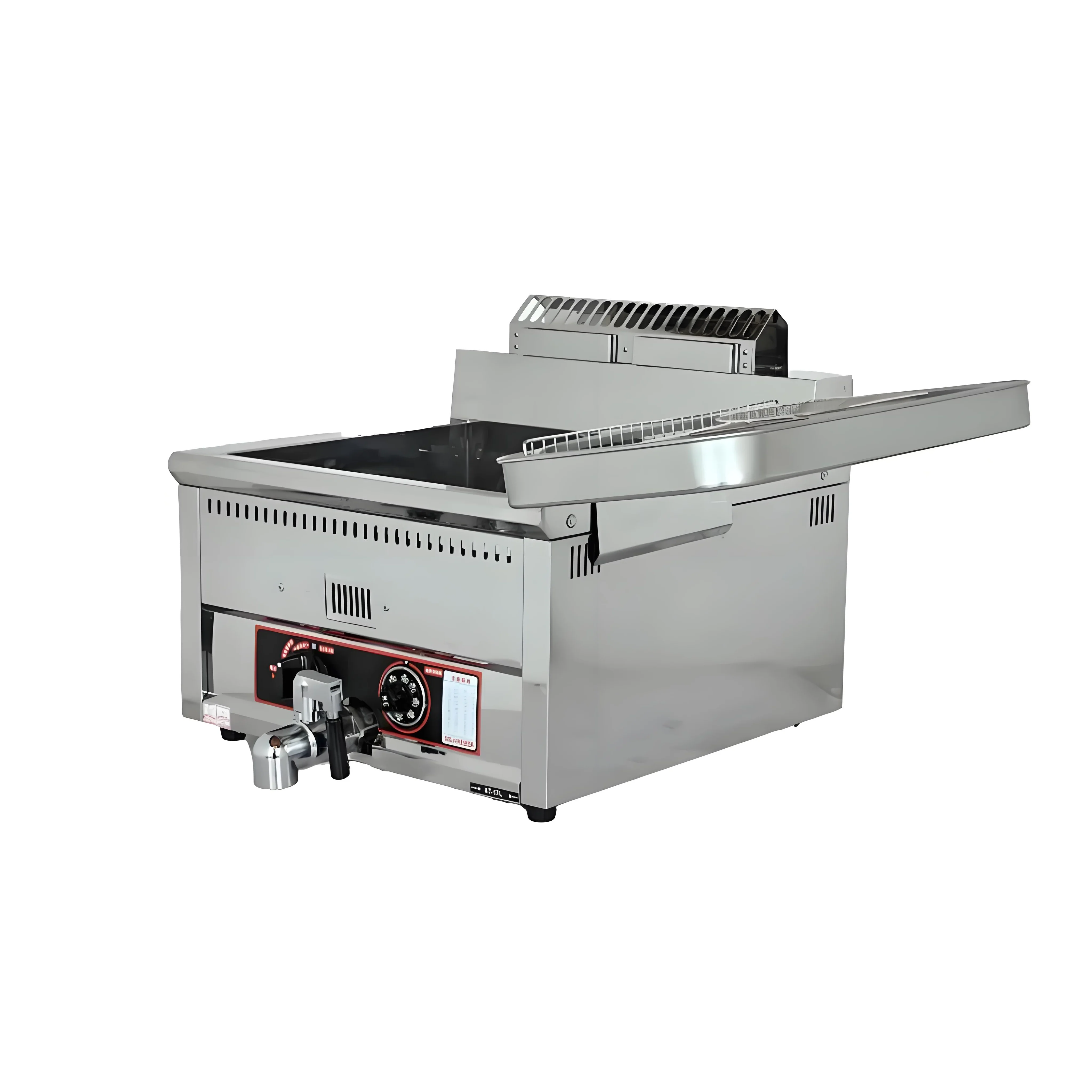 

High Quality 12L/15L/17L Single Cylinder Gas Fryer with Temperature Control Stainless Steel Gas Fryer Chicken Potato Chips Fryer