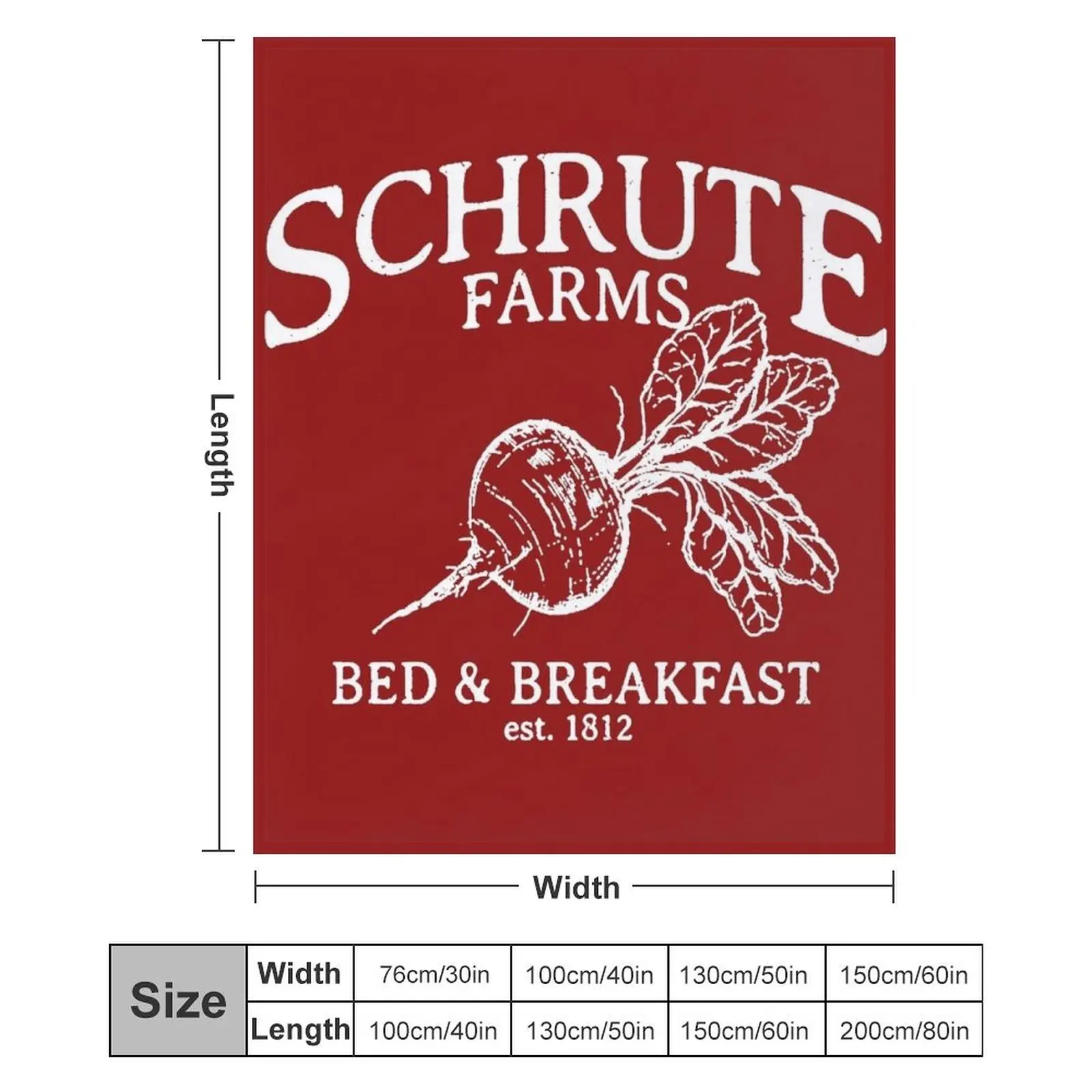 The Office Schrute Farms Throw Blanket Comforter Luxury Single Soft Plush Plaid Blankets