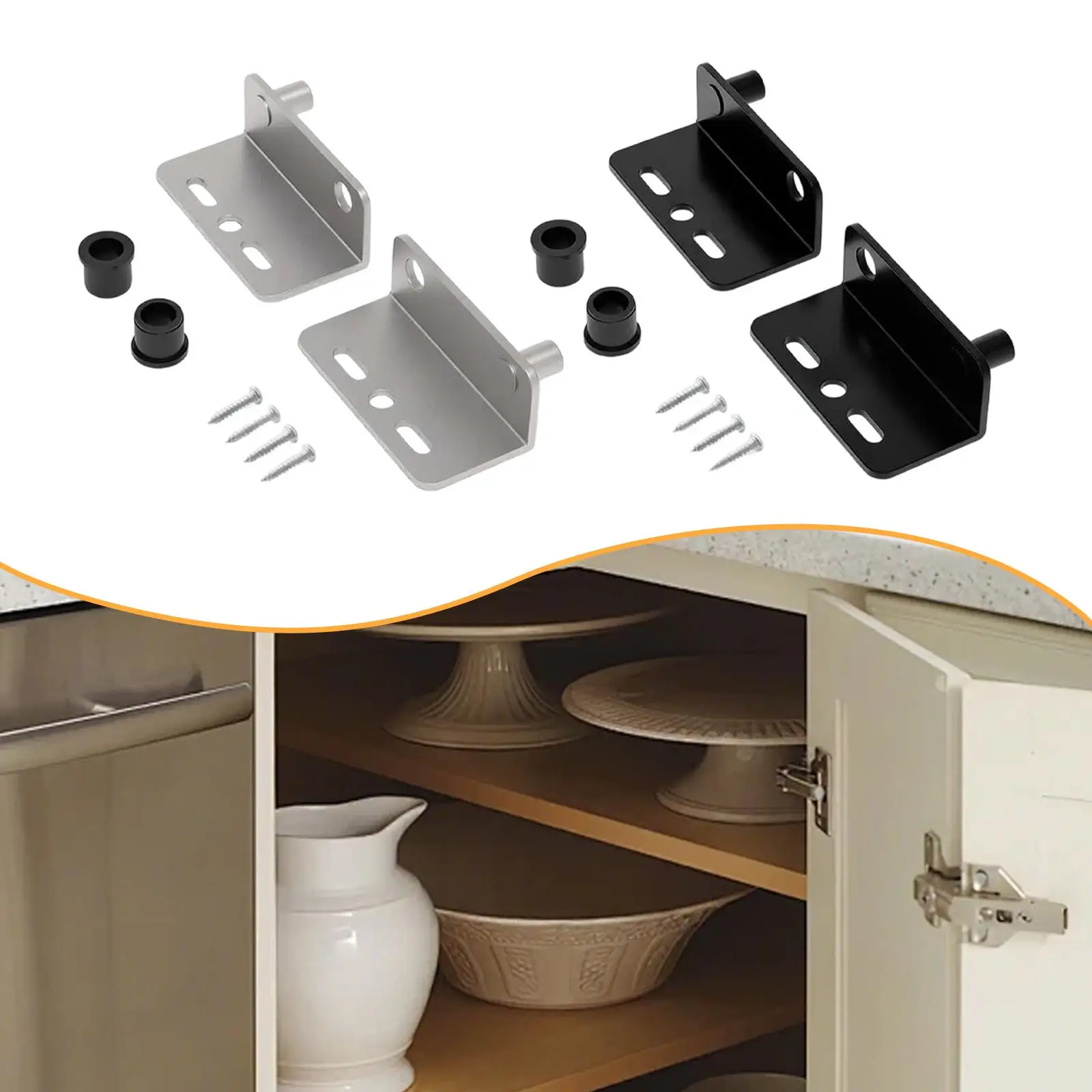 2Pcs L Brackets Sturdy for Wood Frame Metal Corner Brackets Corner Braces for Wardrobe Closet Cupboard Cabinet Easy Installation