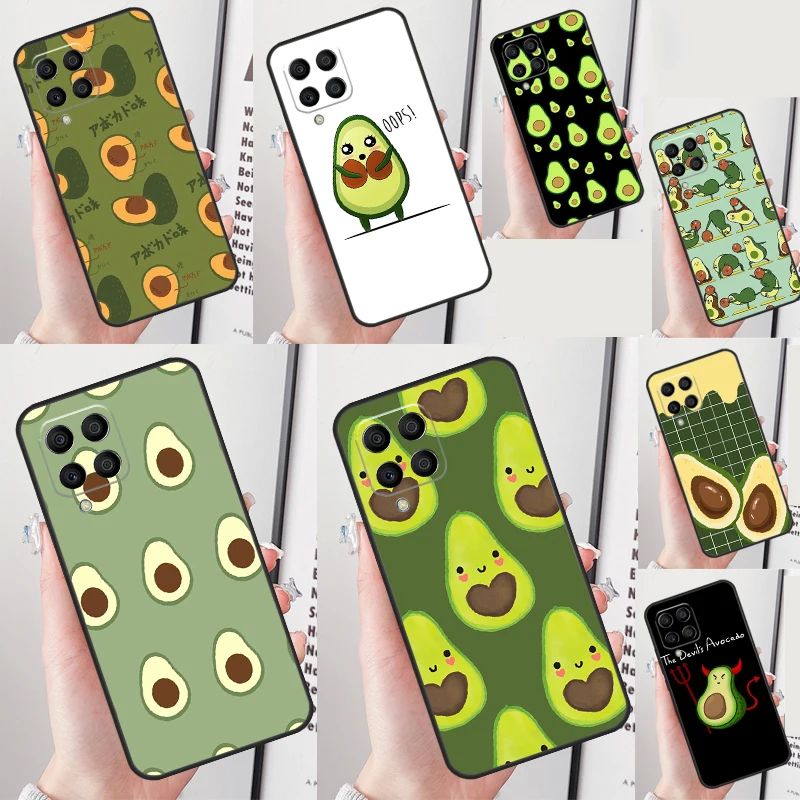 Funny Avocado Art Fruit For Samsung Galaxy M16 M06 M12 M13 M14 M15 M35 M55 M34 M54 M33 M53 M21 M31 M11 M32 M52 Case