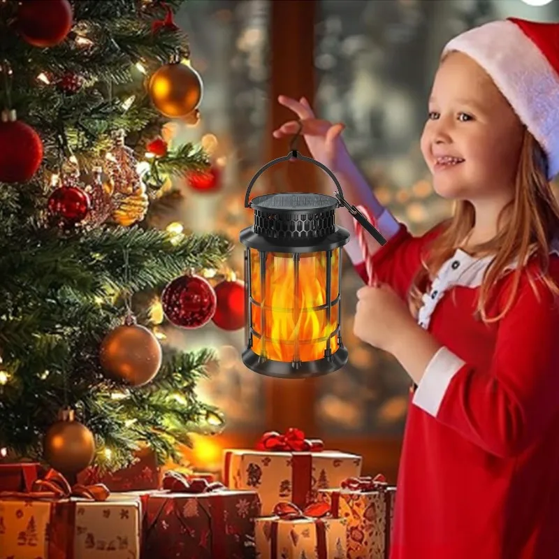 

Солнечные фонари ABMS-Solar Flame, 2 шт., автоматическое включение/выключение, для наружного освещения сада, газона, ландшафта, декоративная система освещения