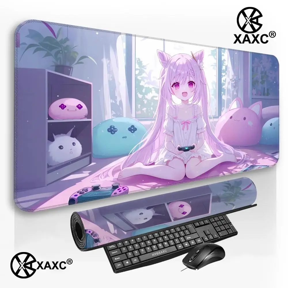 

Cute Anime Girl Mouse Pad large keyboard mouse desk pad non-slip rubber gaming mouse pad laptop mouse carpet