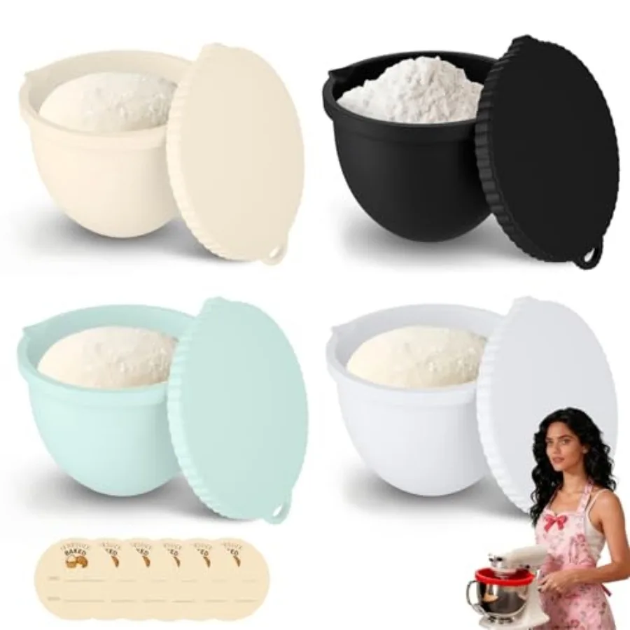 

Pack Multicolor Silicone Compatible KitchenAid Tilt Head Mixers 2mm Extra-Thick Silicone Bowl Insert for Baking and Cooking Mix