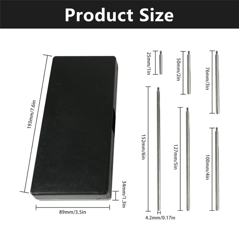 ชุดก้านต่อขยายสำหรับมาตรวัดดิจิตอล ABKW-Dial 6 ชิ้น ขนาด 1, 2, 3, 4, 5, 6 นิ้ว รวมกันได้เป็นช่วง 0-21 นิ้ว