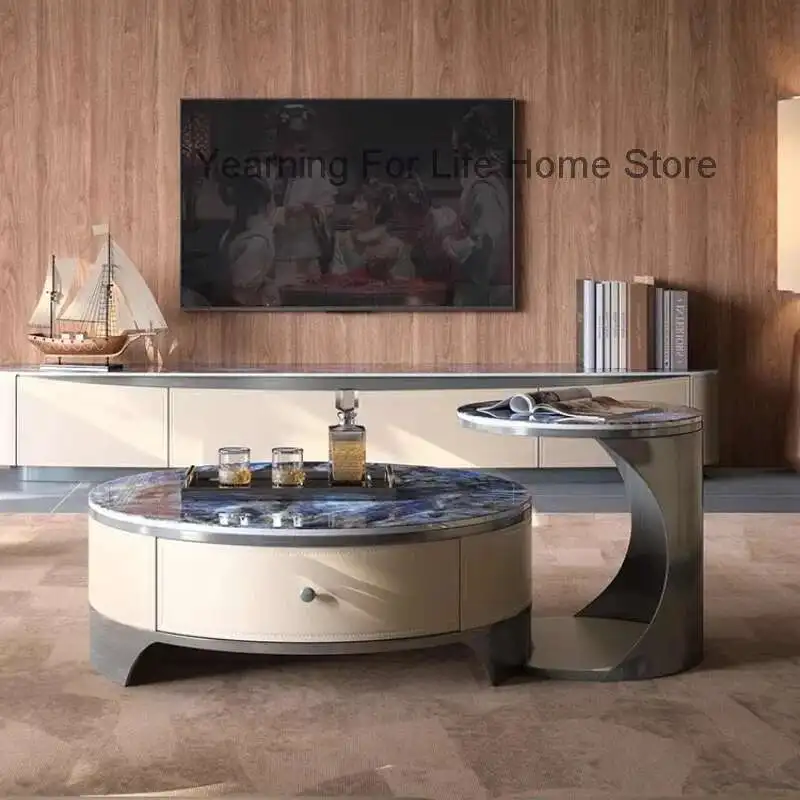 Tavolini trasparenti portaoggetti Tavolini da caffè dal design moderno e minimalista della metà del secolo Mesas De Centro Para Sala Lujo Mobili per la casa