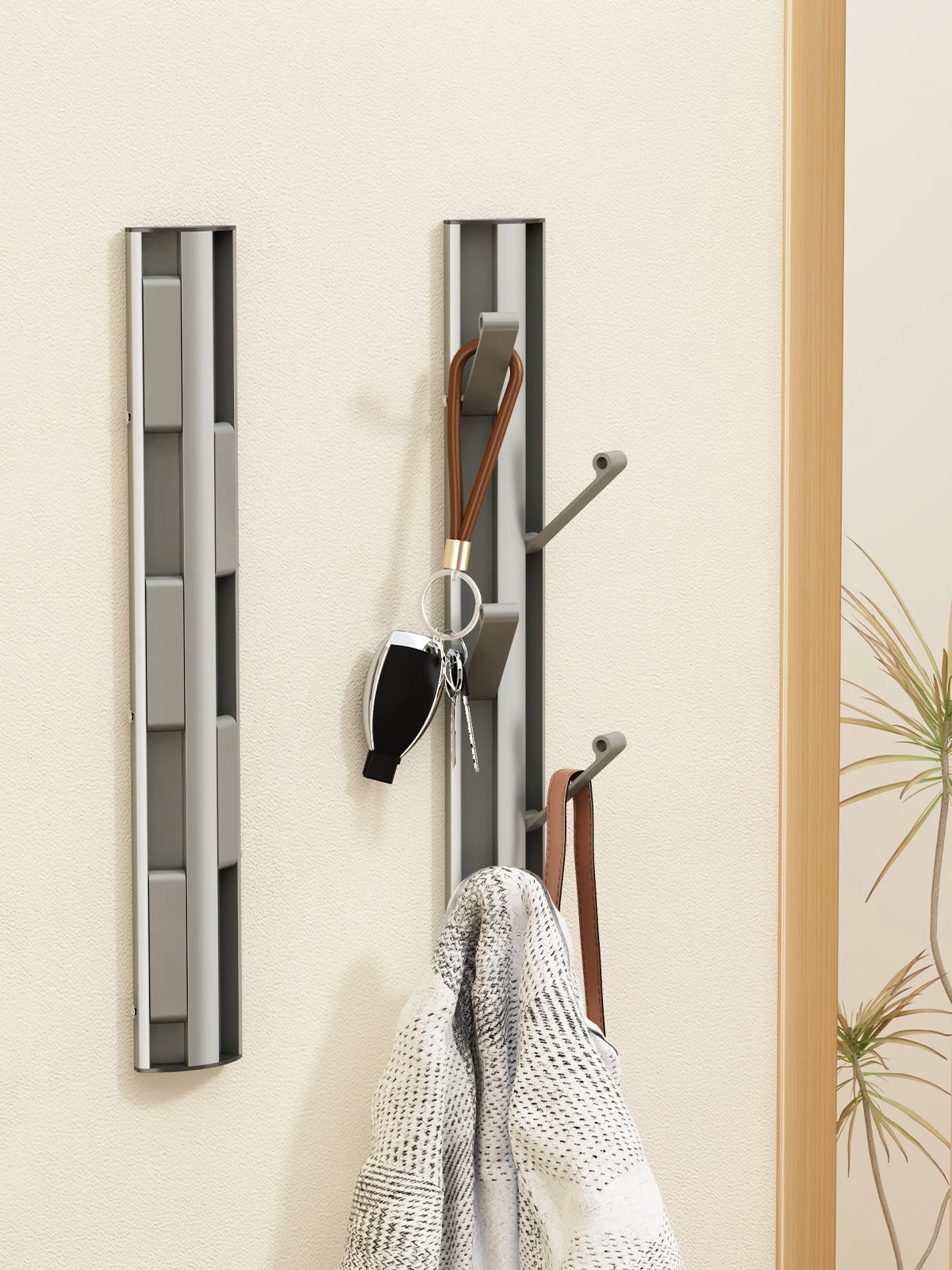 

Living Room Decoration Clothes Hook Living Room Bath Wall Vertical Row Invisible Hook Originality Coat and Hat Hook Wall Hanging