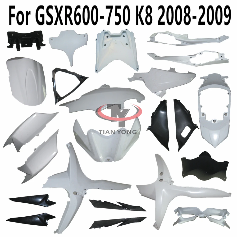 Motorcycle Fairing Bodywork Components For GSXR600 GSXR750 GSXR 600 750 2008 2009 2010 K8 Unpainted Pack left right