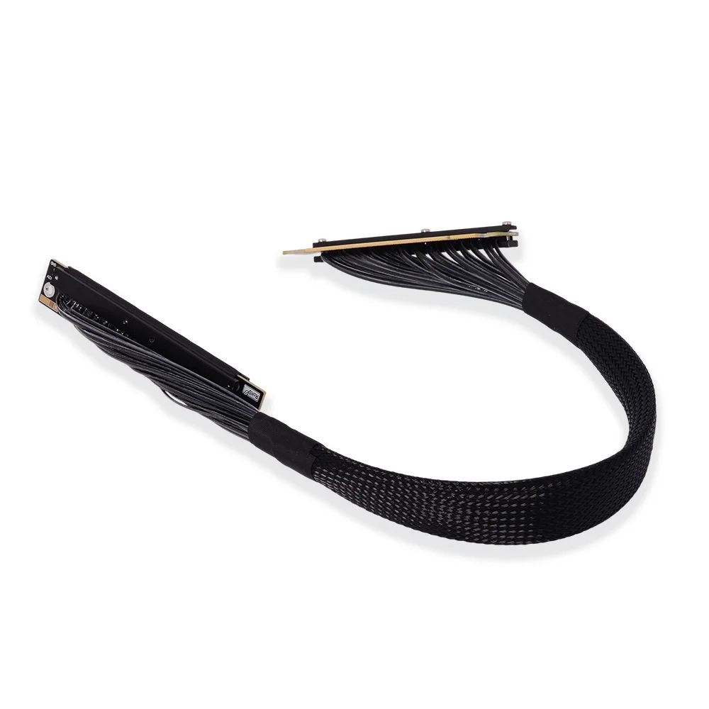 ADT-Link K33UR-TL PCI-E 5.0 x16 Dual Reverse Side Bending Graphics Card Extension Cable for NVIDIA RTX50 AMD RX90xx Series