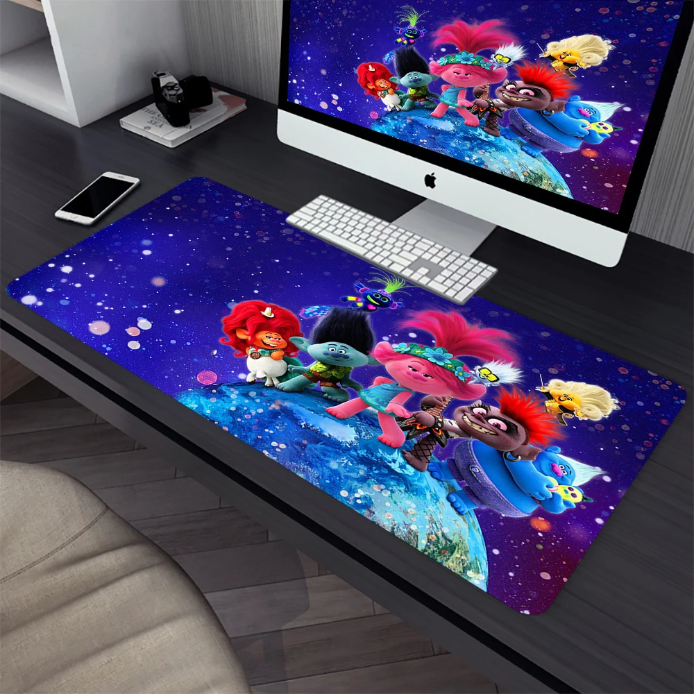 Trolls World Tour Large Gaming Mouse Pad Computer Mousepad PC Gamer Laptop Mouse Mat Office Mausepad XXL Keyboard Mat Desk Pad