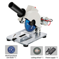 Benchtop Cut Off Chop Machine Multifunction Mini Cutter Saw 45 Degree Chainsaw Electric Mini Circular Saw DIY Hobby Wood  Tool