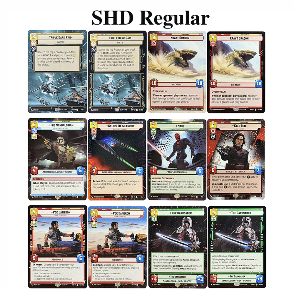 SWUDB Proxy Cards Normal Shadows of the Galaxy Kylo Ren The Mandalorian Hotshot DL-44 Blaster Poe Dameron