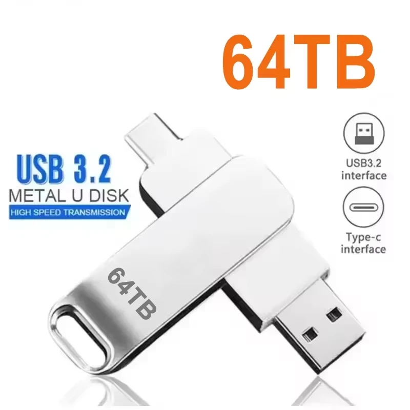 Nieuwe 16TB USB 3.2 Flash Drives Hoge Snelheid Overdracht Metalen Pendrive Geheugenkaart Pendrive Flash Disk Memoria Waterdichte Stick 2026