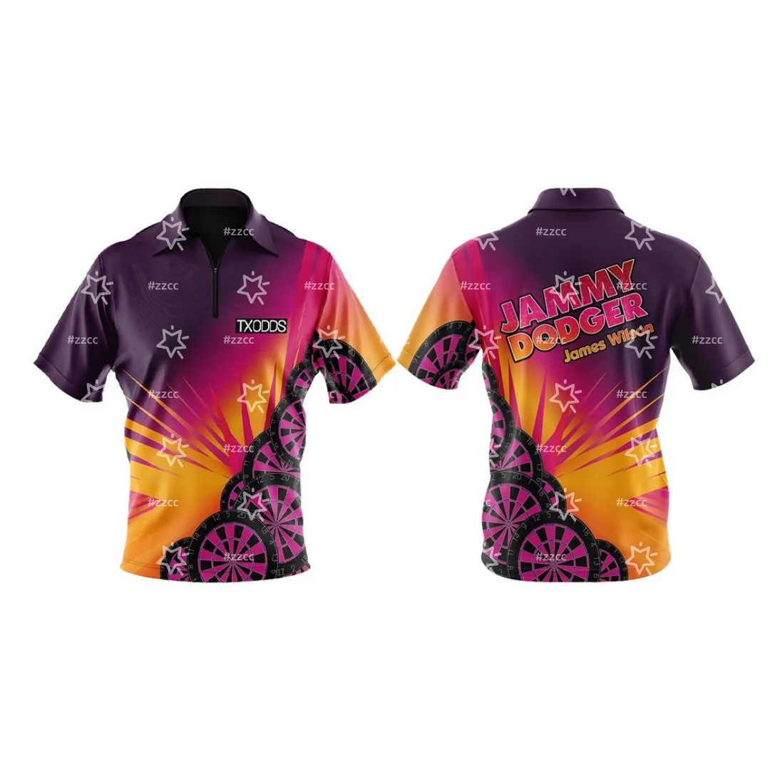 Camiseta Oficial de Dardos James Wilson, Deportiva, de Secado Rápido, para Primavera, para Hombre, Niño y Mujer, Estilo Y2K
