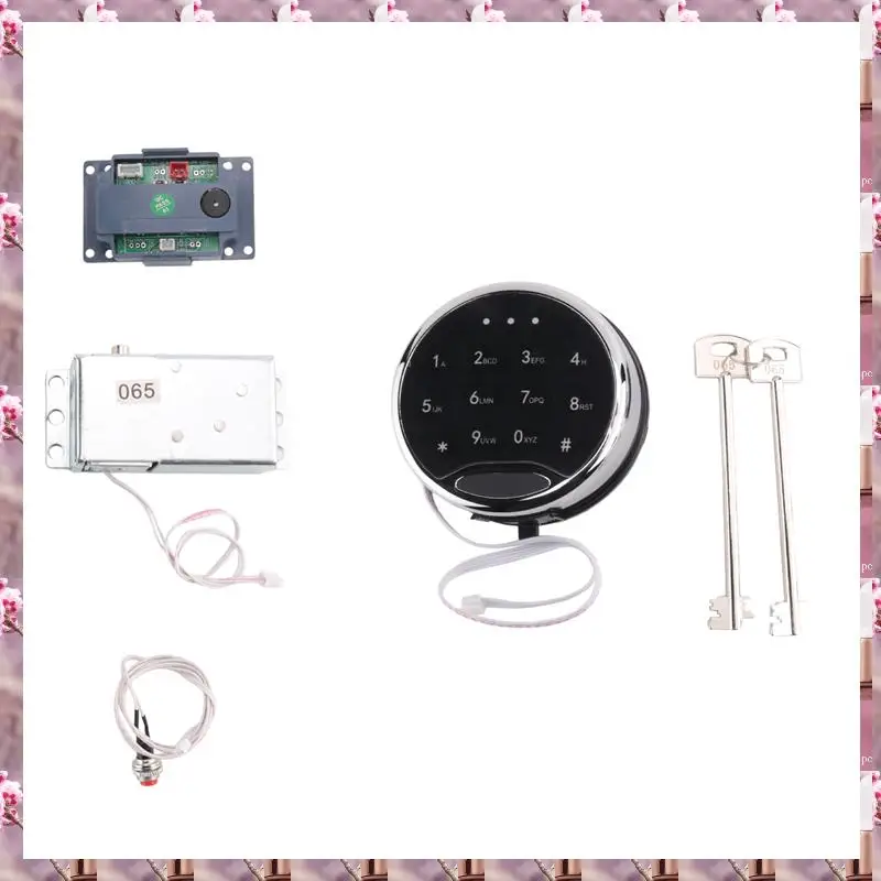 2025 Safe Lock Replacement Electronic Safe Lock Kit Set Touch Pad/Keypad With Solenoid Lock 2 Override Keys,Safe Lock Replacemen