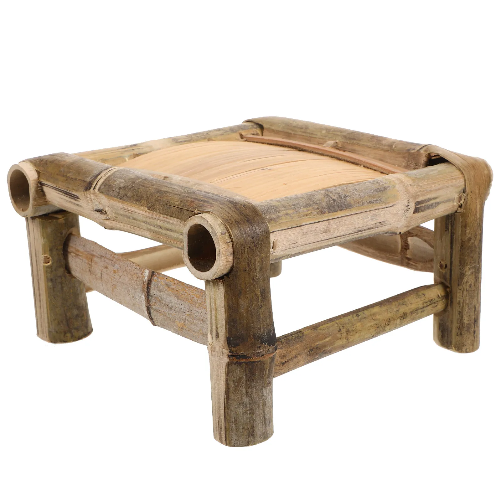 Bamboo Children's Stool Small Comfortable Low Bench Non-Slip Bathroom Step Stool Lightweight Stable Multi-Purpose Footstool
