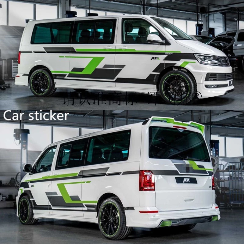 

Автомобильная наклейка для Volkswagen VW T6 T5, Внешнее украшение кузова, персонализированная Спортивная наклейка, пленка, аксессуары