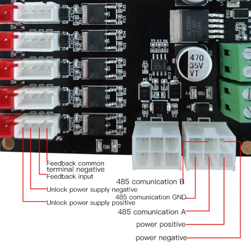 電子収納キャビネットロックコントローラーボードロックキャビネットロック、27ch、12v、24v、rs485