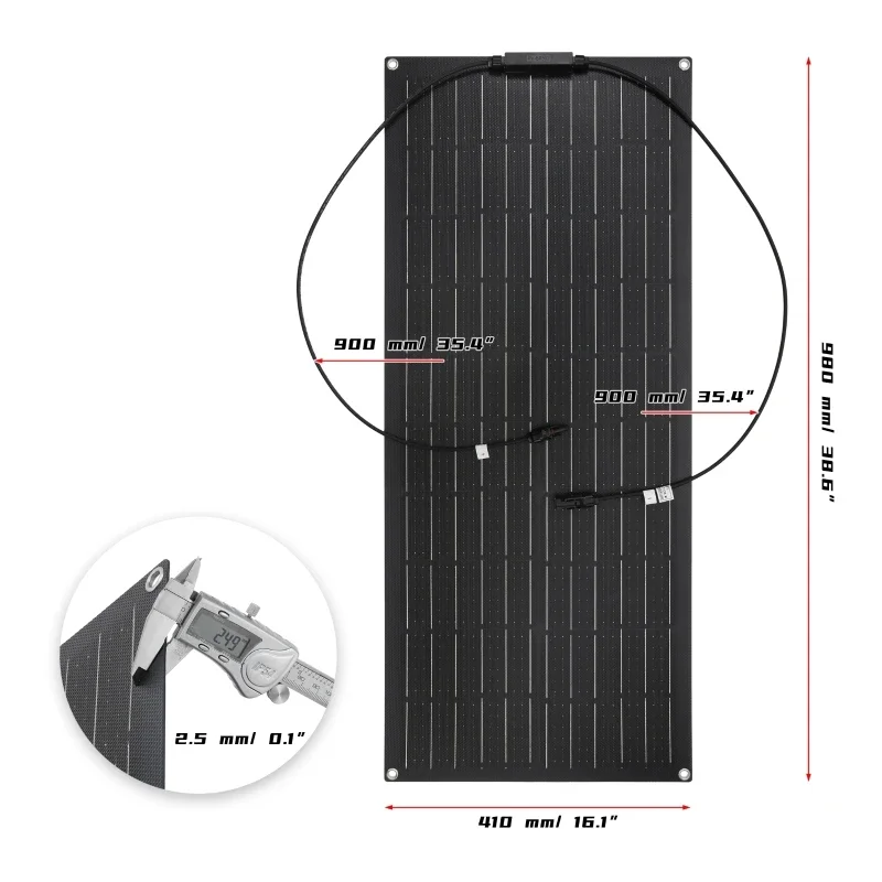 Flexible Solar Panel 75W 150W 18V ETFE Flexible Monocrystalline Solar Cell Battery System Kit for Marine Camping Boat RV