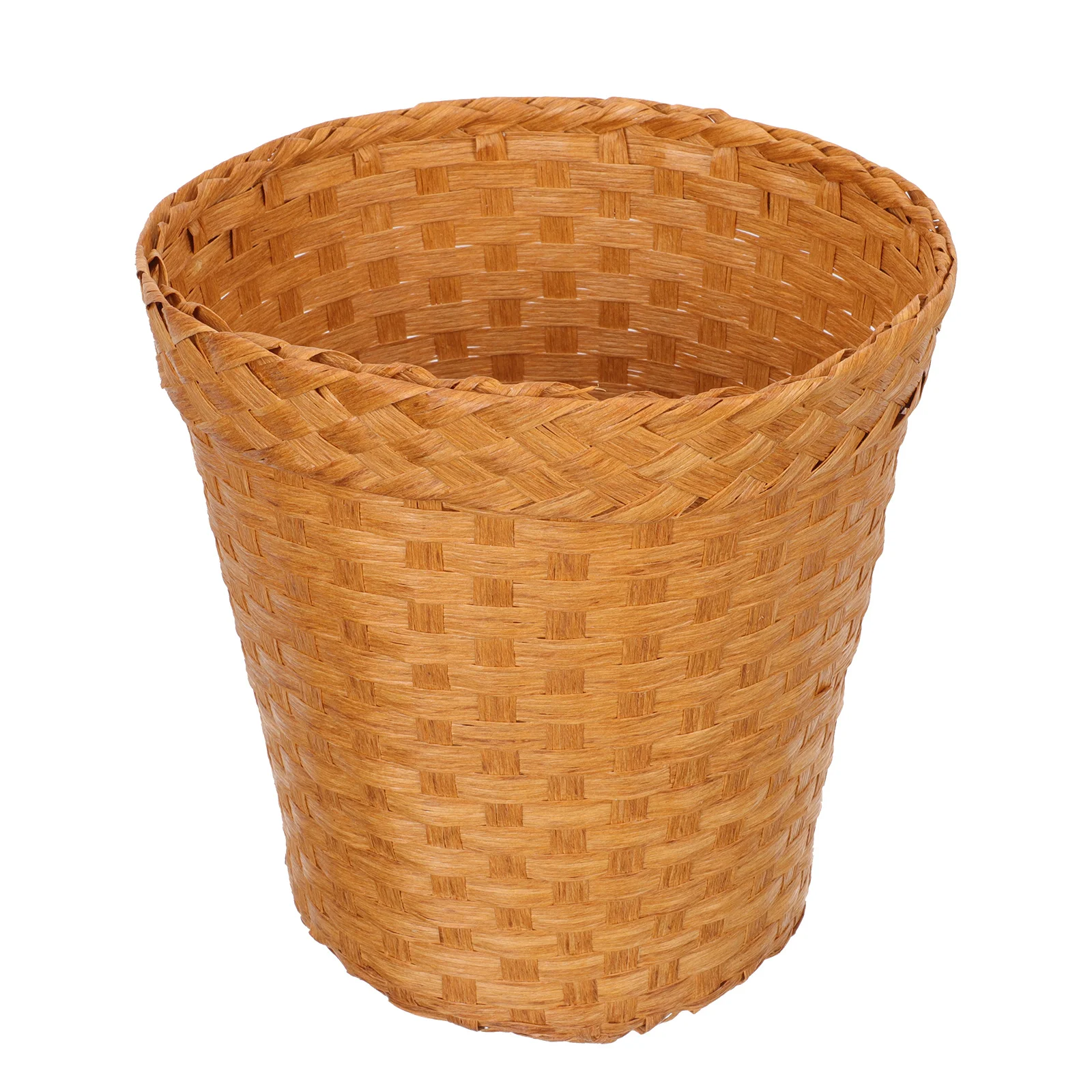 

1Pcs Storage Basket Grass Woven Trash Container for Home Office Multi-Purpose Organizing Storage Supplies