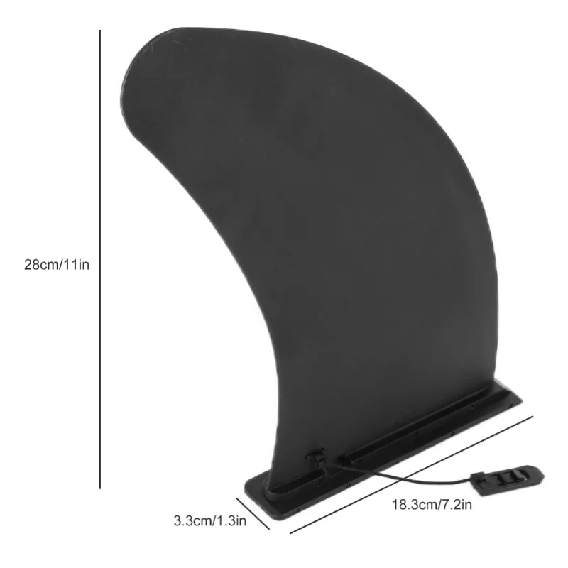 11in Surf SUP Fin PVC Fixed Socket Type Black Center Stabilizer Attachment Paddle For Longboard Surfboard view 4