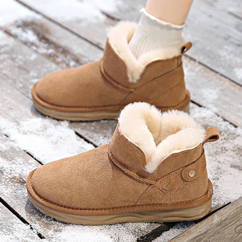 

Hot Seller Winter Women Short Plush Warm Snow Boots Faux Fur Boots for Woman Ankle Boots 2024 Casual Low Heel Booties 35-40