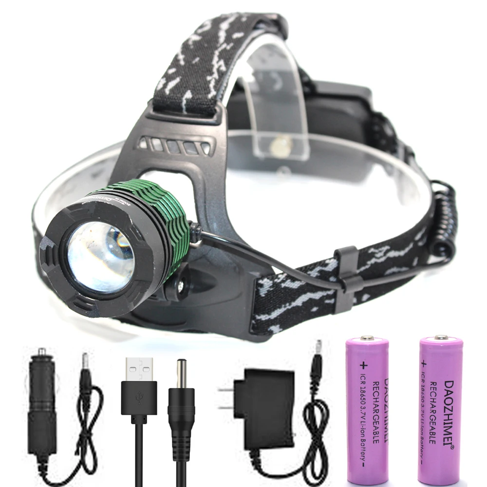 High Power LED Headlamp Zoomable Head Lamp Flashlight 3-modes Camping Torch Head Lantern 18650 Rechargeable Headlight