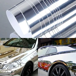 The newest High stretchable mirror silver gold Chrome Mirror flexible Vinyl Wrap Sheet Roll Film Car Sticker Decal Sheet