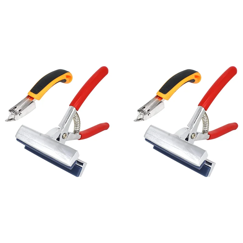 Best-2X كماشة قماش ومجموعة مزيل التيلة، كماشة تمديد قماشية مضادة للتآكل من الفولاذ المقاوم للصدأ مع زنبرك #1