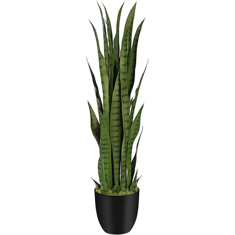 

36-inch Artificial Snake Plants for Indoor or Outdoor Use, Suitable for Home and Office Decor, Mother-in-Law's Tongue, Green, 1