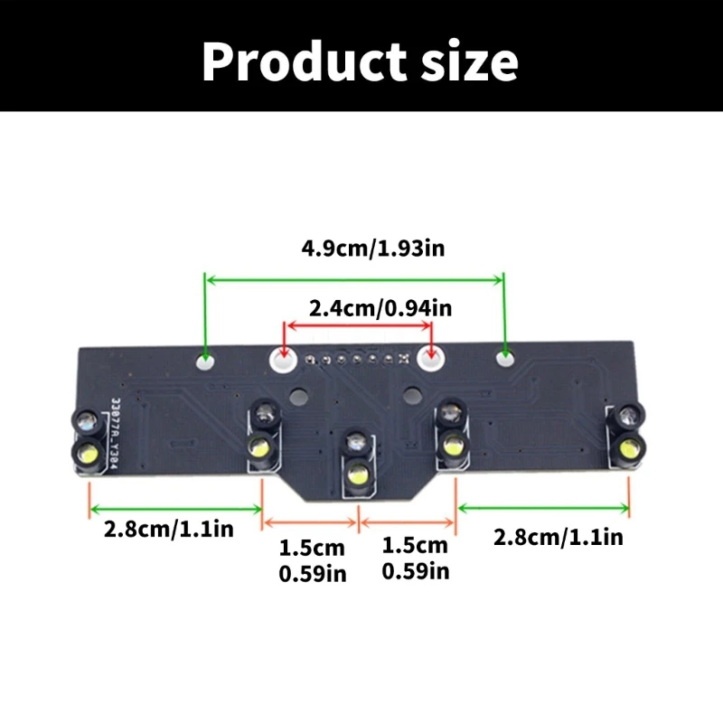 감지 5Way 디지털 트레이싱 센서를위한 STEM 교육 프로젝트 광전자 라인 사냥 색상 인식 D2RC
