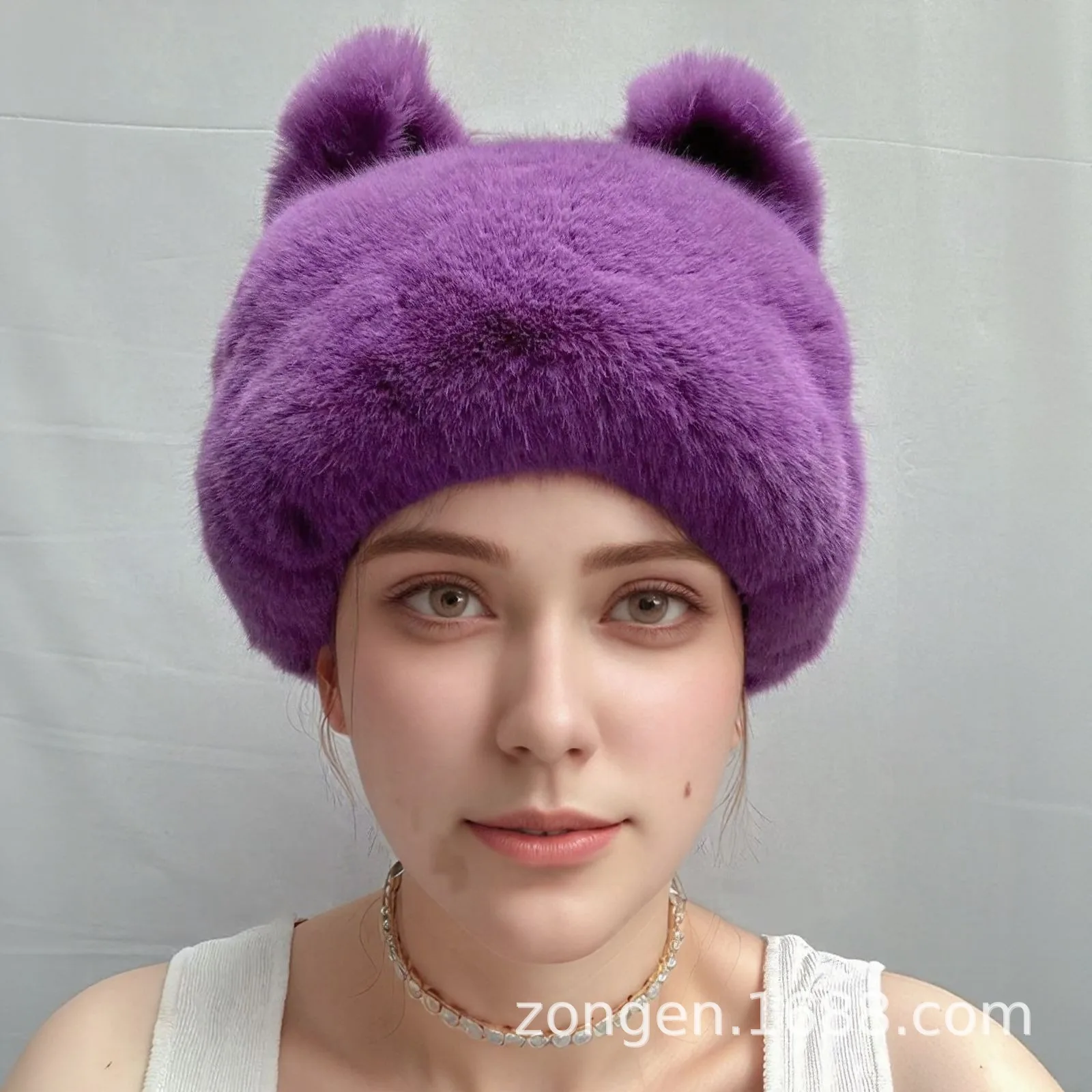 새로운 푹신한 퍼 모자 버킷 비니 모자 여성용 스컬리 캡 플러시 피셔맨 모자 따뜻한 여성용 겨울 모자 스플라이스드 페스티벌
