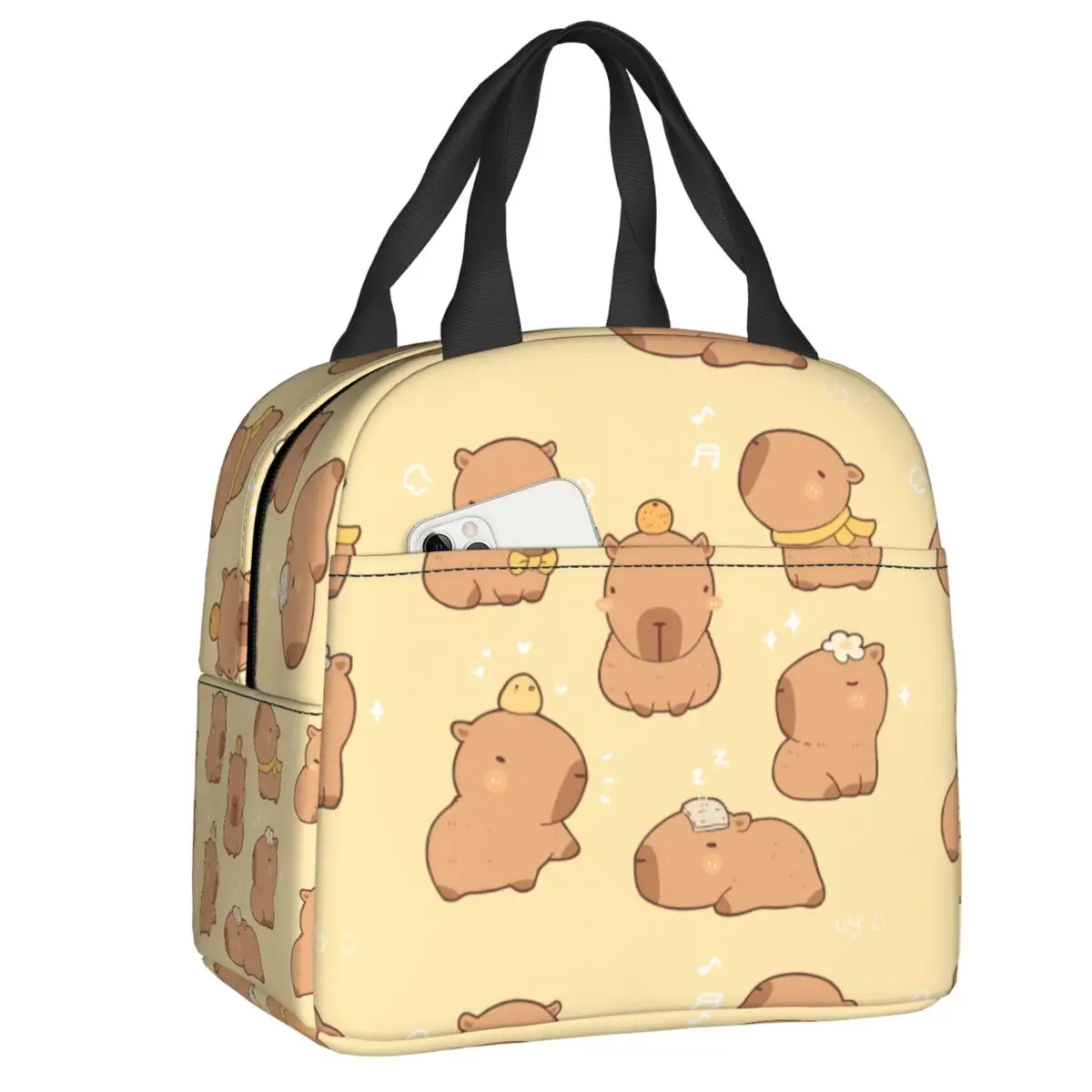 

Термосумка для обедов с изображением капибары для женщин, герметичный термоконтейнер для детей и школьников