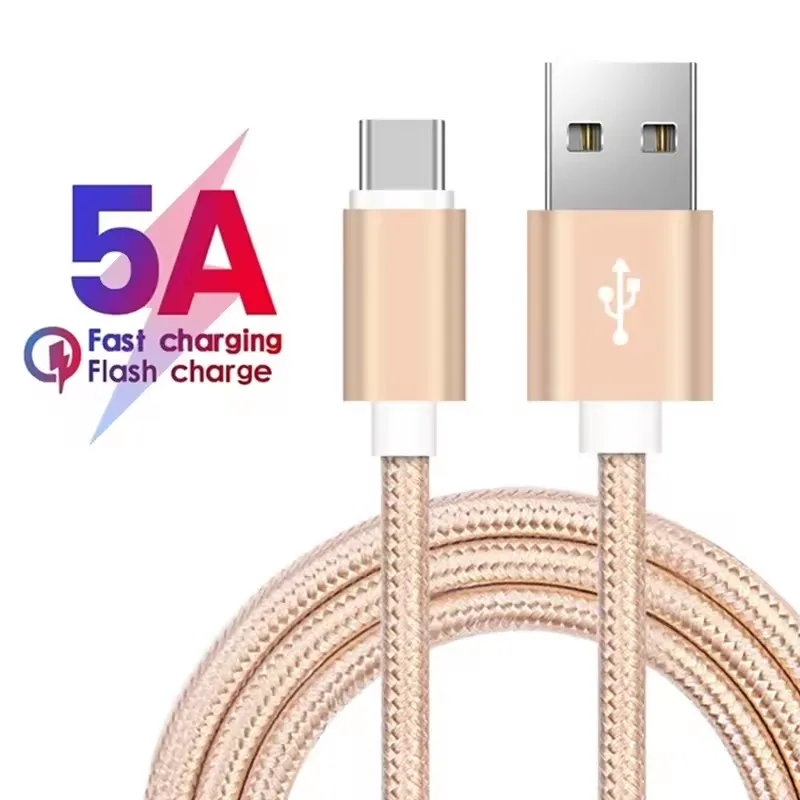 Type C USB Fast Charging Cable For Samsung S23 A55 A35 Xiaomi Redmi Note 13 POCO X5 Huawei Nova 11 Realme iQOO Braided Cable 3m