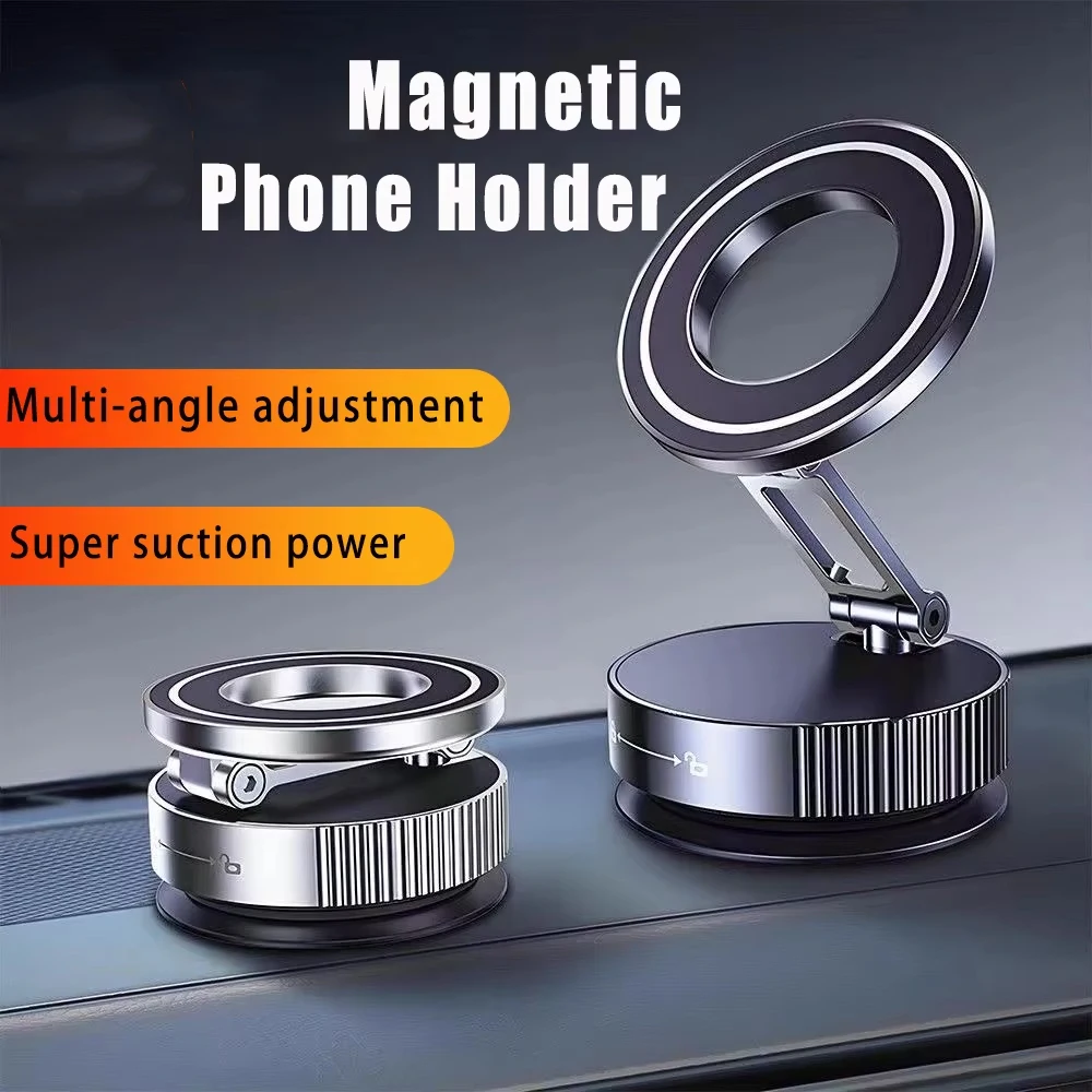 Phone Holder Magnetic 360°Rotation Car Mechanical Stand Vacu