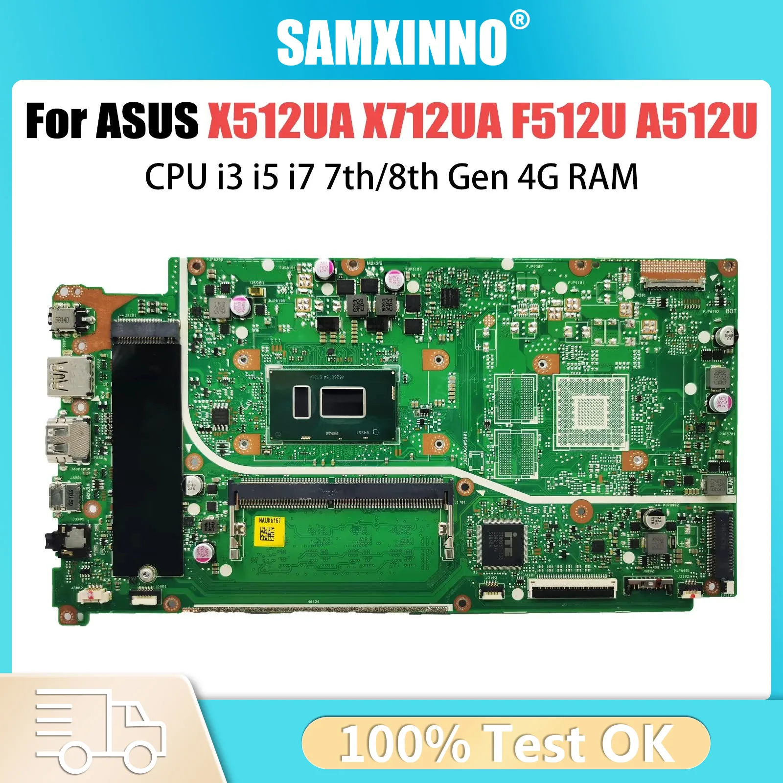 X712U メインボード Asus X712UA M712UA D712UA ノートパソコンのマザーボード R3-5300U R5-5500U R7-5700U RAM-4 ギガバイト/8 ギガバイト