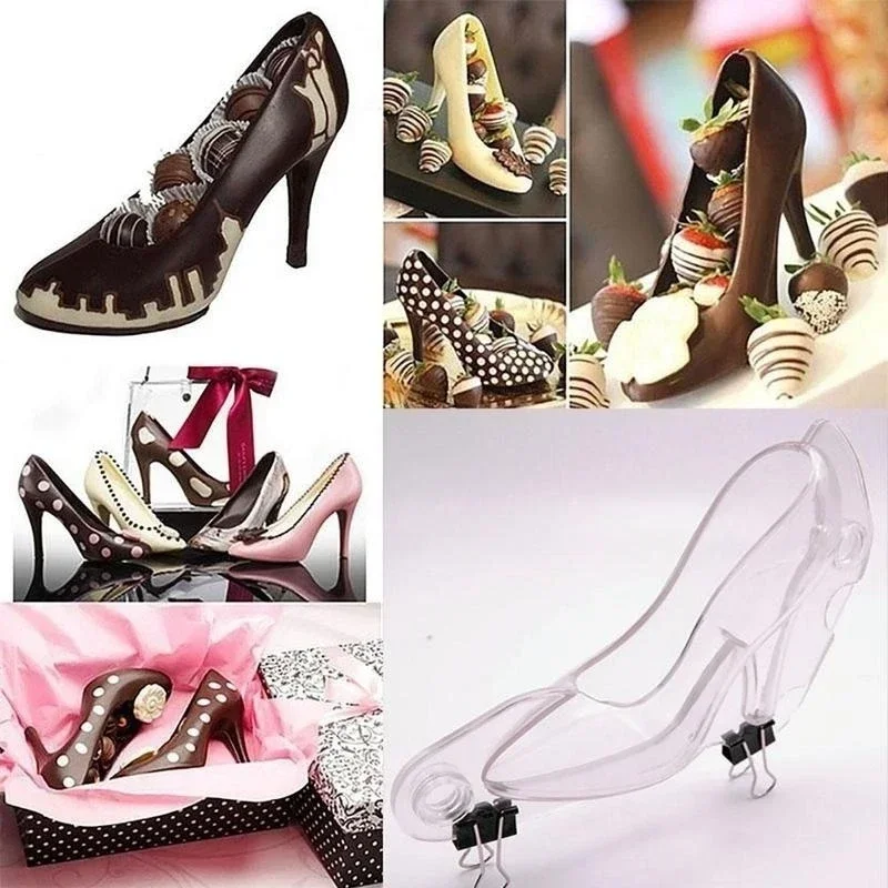 Shoe Chocolate Mold 3D High Heel Shoes Candy Sugar Paste Molds Cake Decorating Tools for DIY Home Baking Sugar Craft Accessories