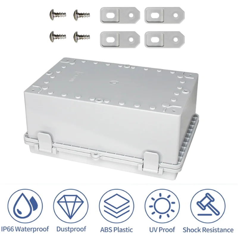 IP66 Electrical Plastic Enclosure  ABS Power Junction Box Outdoor Waterproof Distribution Box for Electric Instrument Project