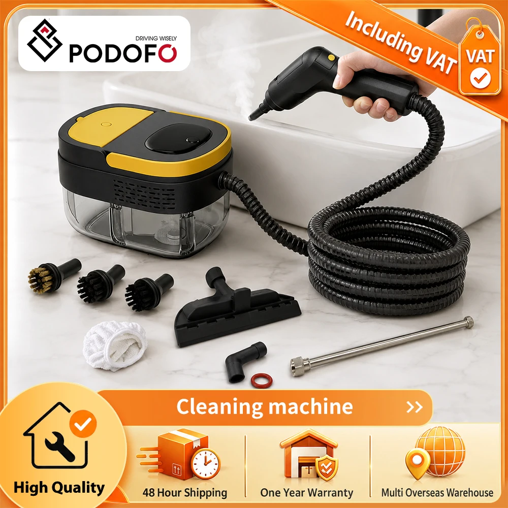 Podofo ﻿ Limpiador A Vapor Portátil De Alta Temperatura Y Presión De 2500W, Para Aire Acondicionado, Campana De Cocina, Coche, Limpieza De Pisos, Con Tanque De 1.6L — -60%, 75.04€ Coupon, from 50.02€ – 60% descuento – €50.02
