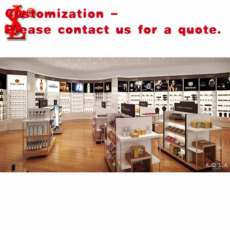 

custom.High End Wooden Glass LED Cosmetic Display Cabinet with Design Retail Shops