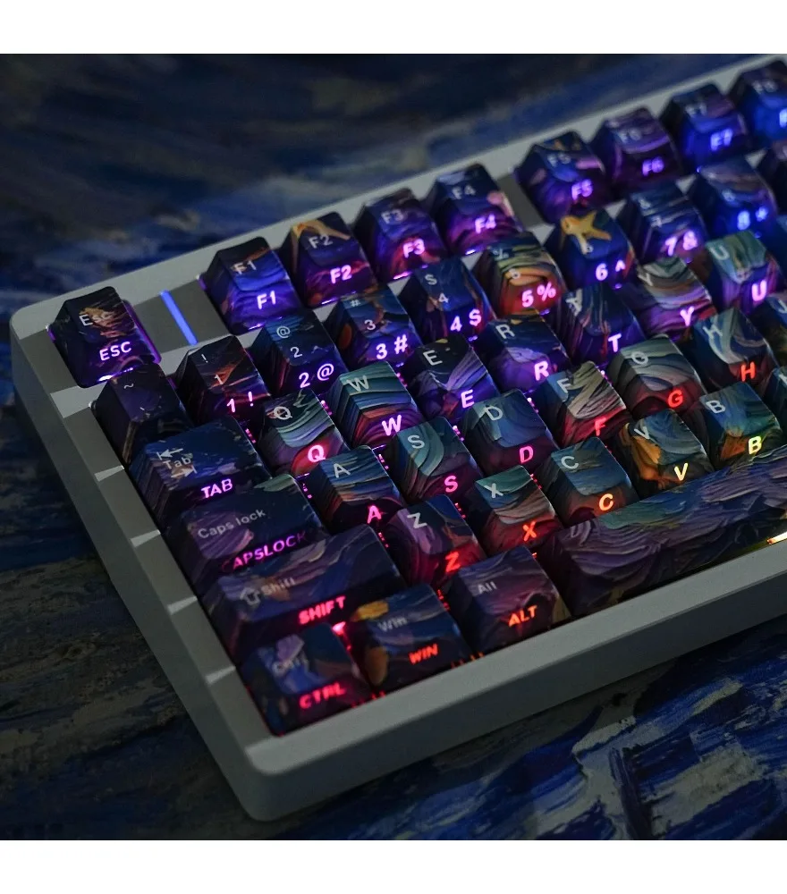 Keycap Korean Russian German Western Grammar Arabic Double Engraving Transparent Pbt Original Full Set
