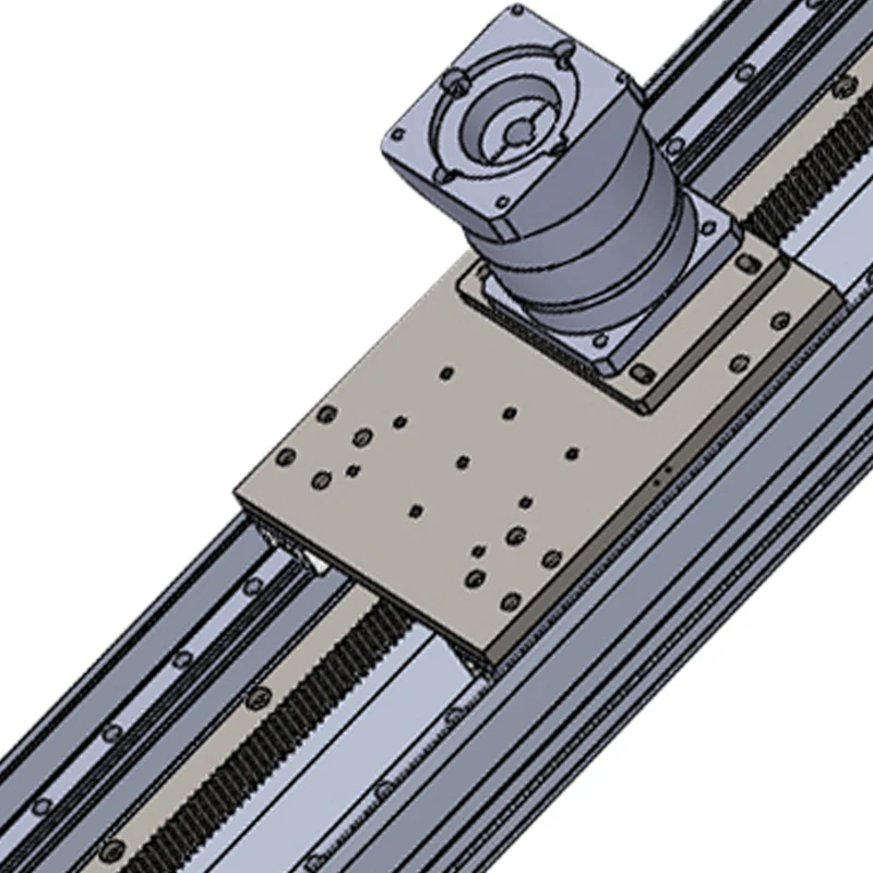 Módulo linear zdm270 com velocidade 1 m/s, carga pesada 100 ~ 200kg, atuador linear para curso 100-2700mm, tipo rack, módulo elétrico