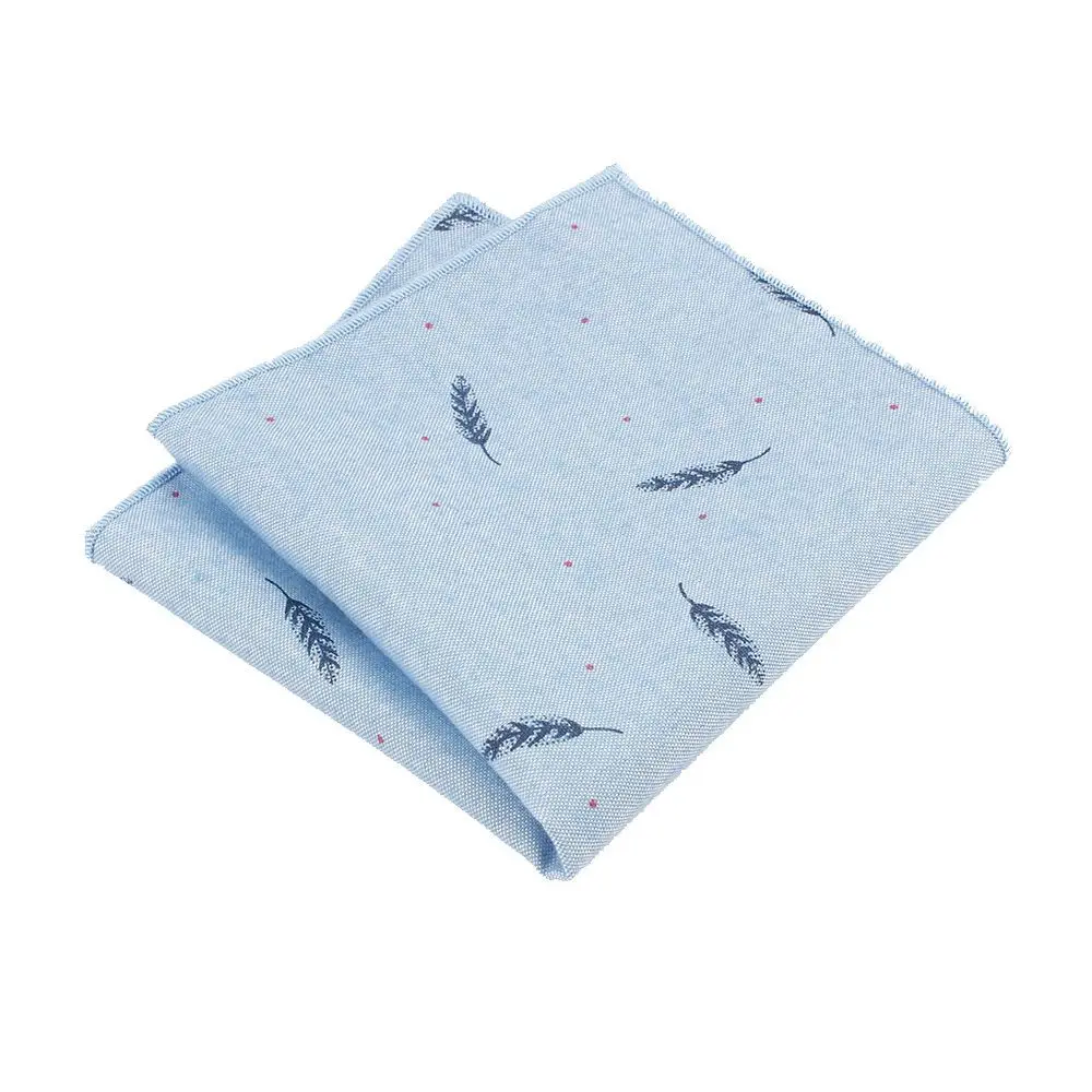 Mouchoir de poche en coton fait à la main pour hommes, mouchoir Hanky, motif d'oiseau, robe de mariée, mode formelle, imbibé, messieurs