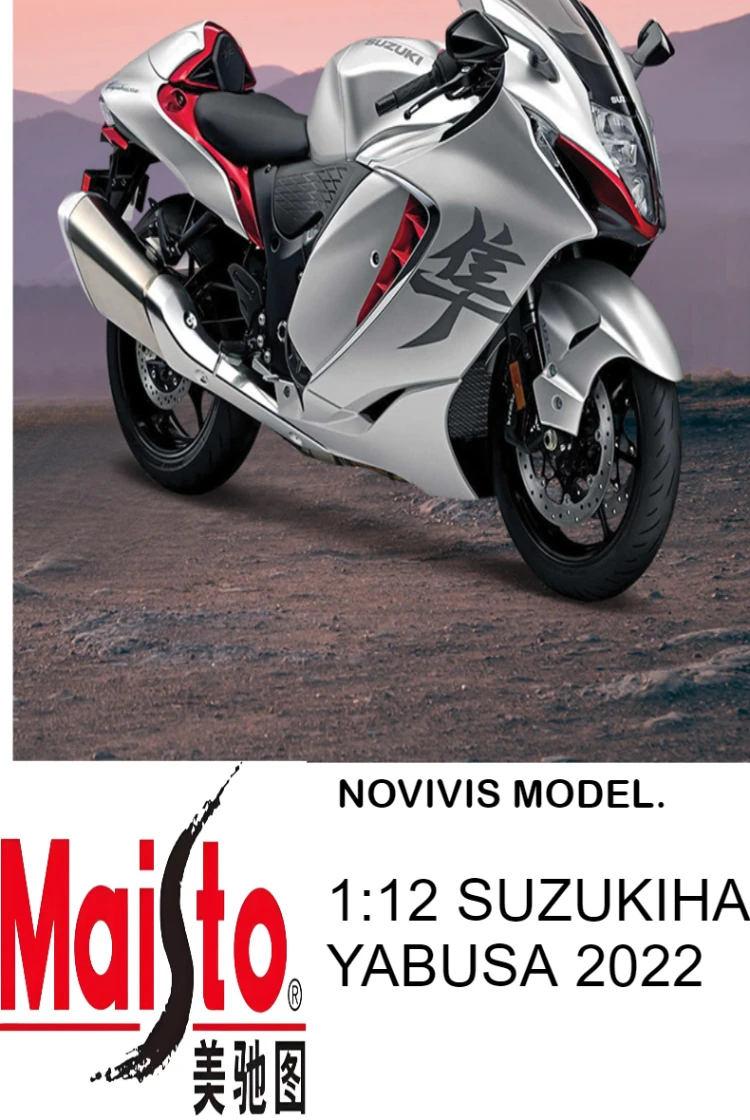 

Maisto 1:12 Suzuki Hayabusa 2022 Model - Die-Cast Alloy Motorcycle Collectible for Display & Gift