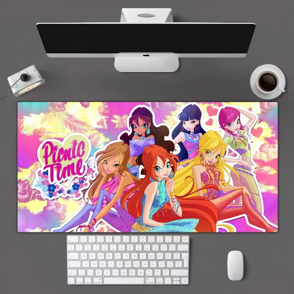 W-Winx Gril Cartoon Club Muismat Mousepad Gamer Muismat Maat Voor Kantoor Lange Tafelmat